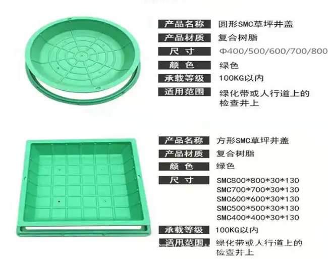 渠县树脂复合种植井盖展示